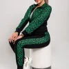 Tuta con stampa leopardata Segovia, verde