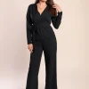 Tuta elegante a maniche lunghe, nera