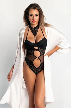 Tuta intera sexy con scollo Cambutal, nera