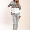 Tuta sportiva con stampa leopardata Amell, grigia