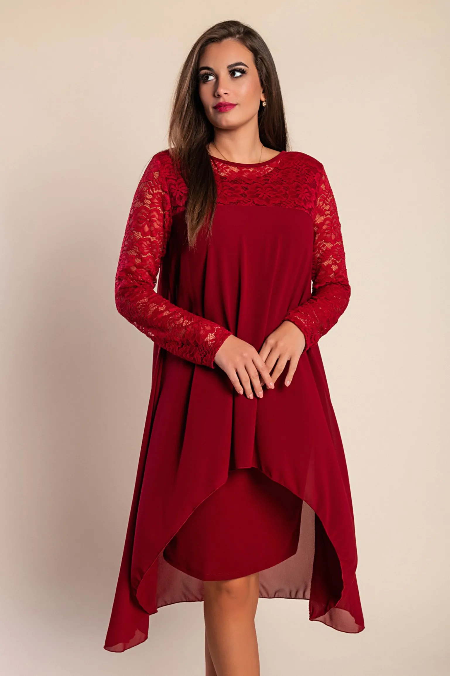 VESTITO ALEXINA - BORDÓ