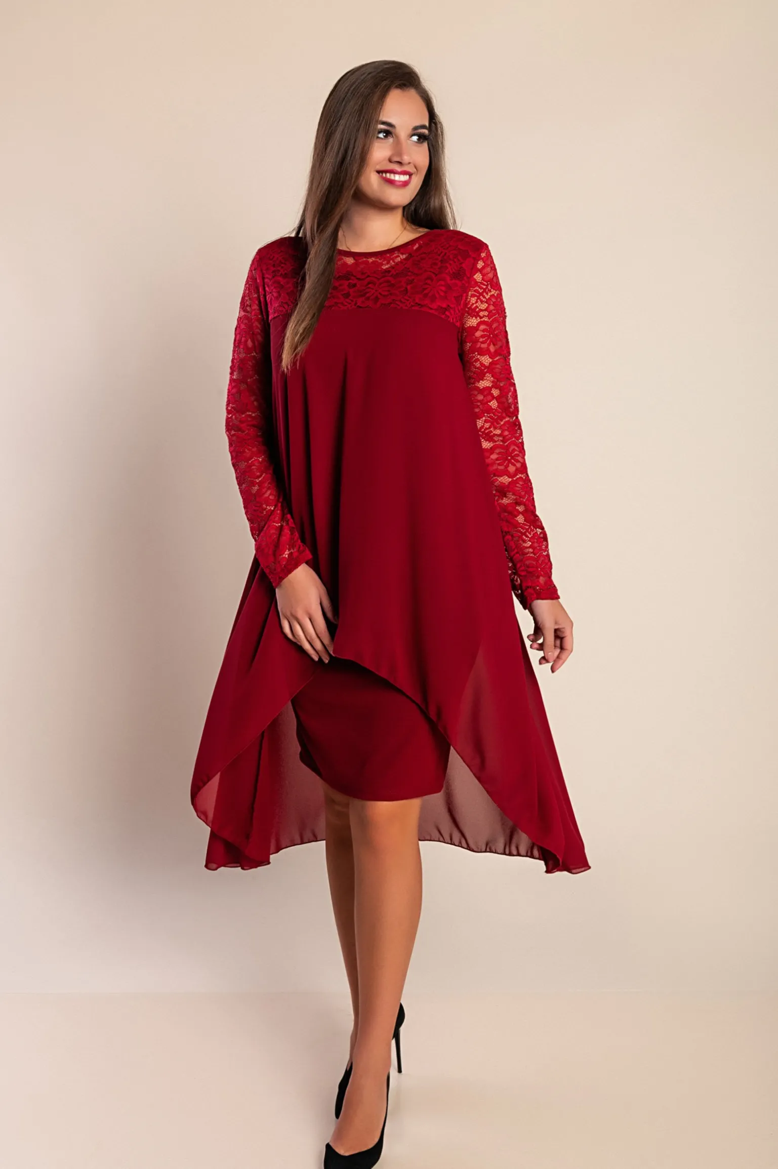 VESTITO ALEXINA - BORDÓ