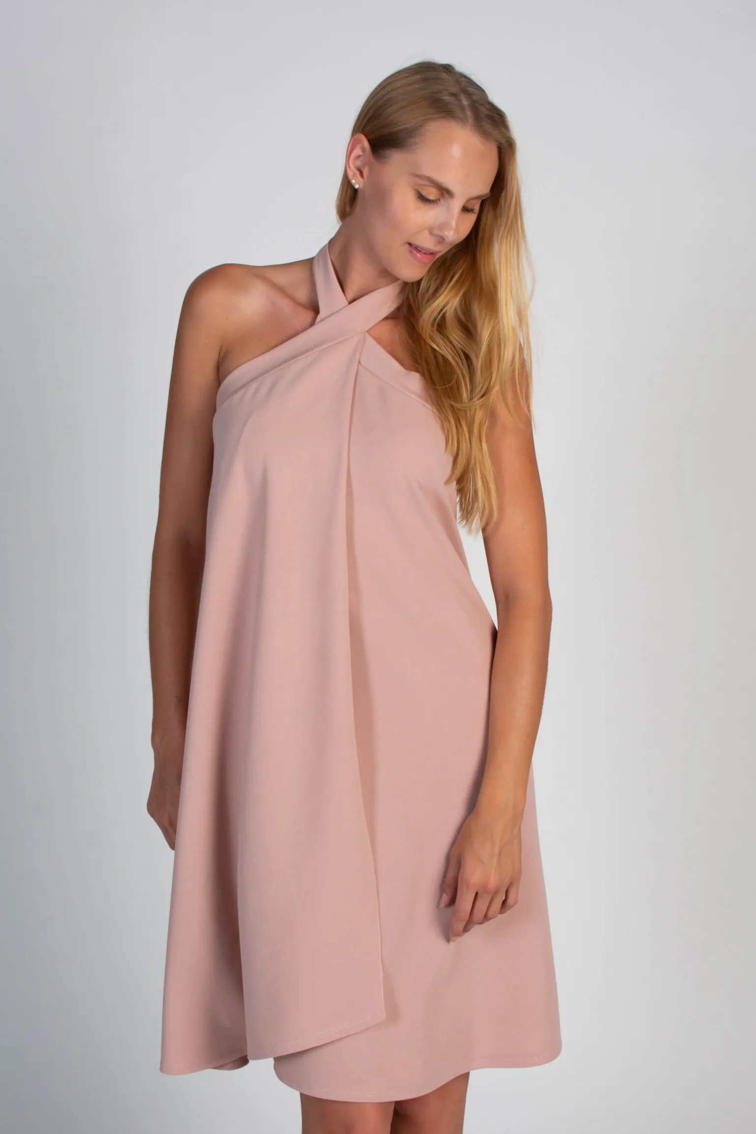 VESTITO CON COLLETO ALL'AMERICANA MAXWELL, ROSA CHIARO