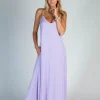 Vestito estivo lungo Yasmine, viola