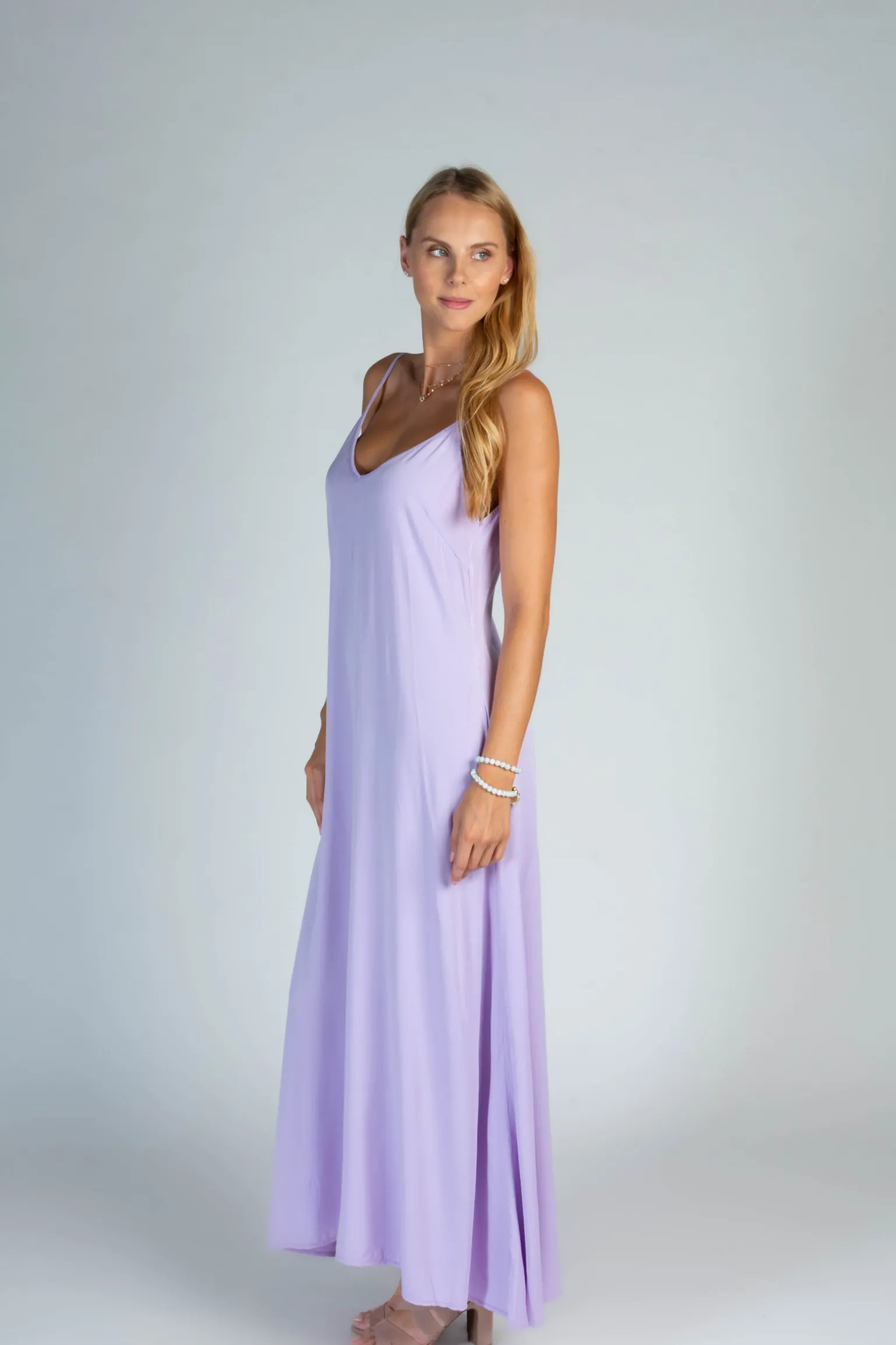 Vestito estivo lungo Yasmine, viola