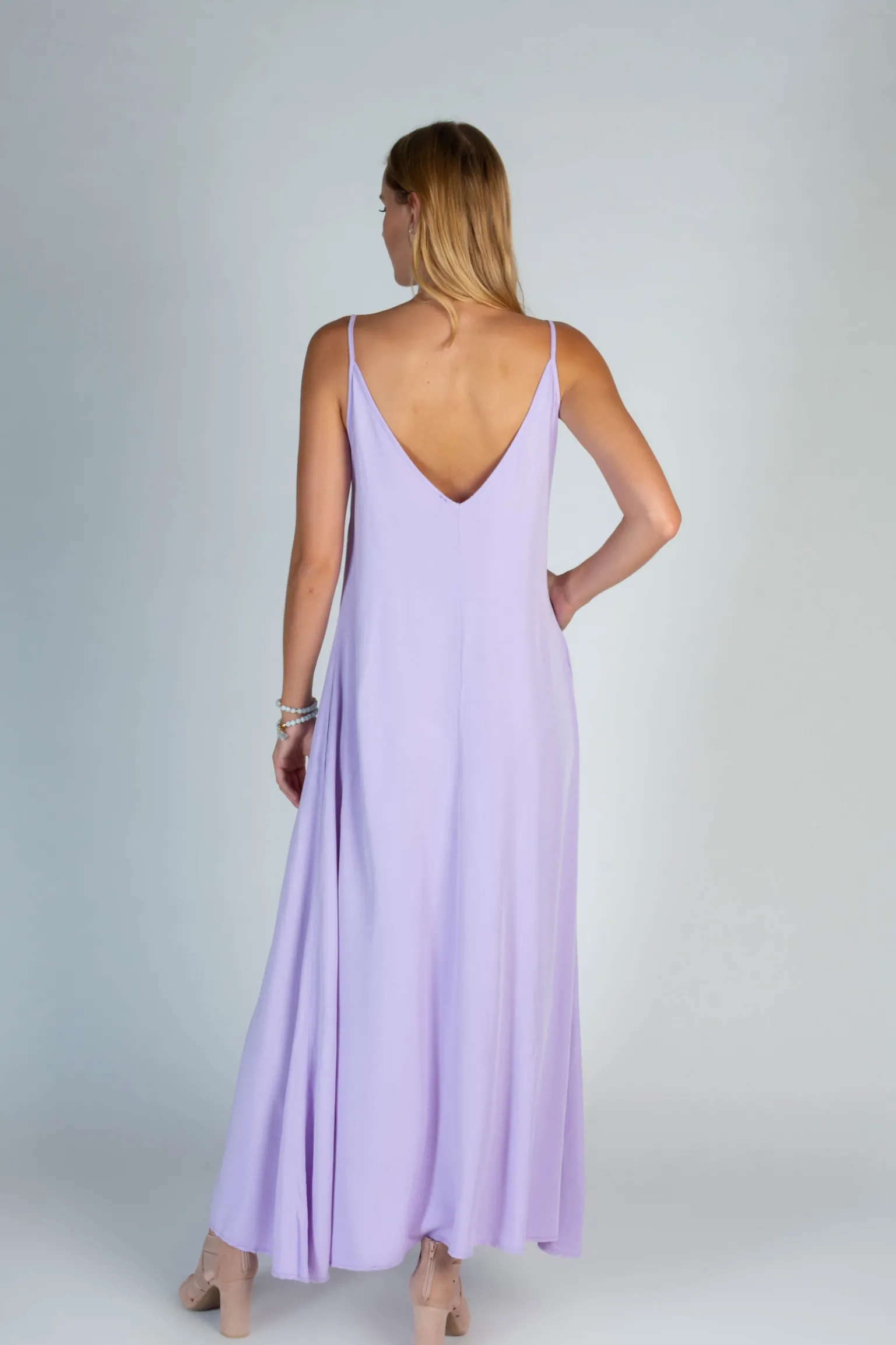 Vestito estivo lungo Yasmine, viola