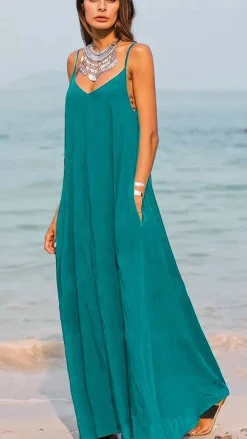 Vestito estivo lungo Yasmine, menta