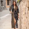 VESTITO MAXI ELEGANTE CON STAMPO MORI