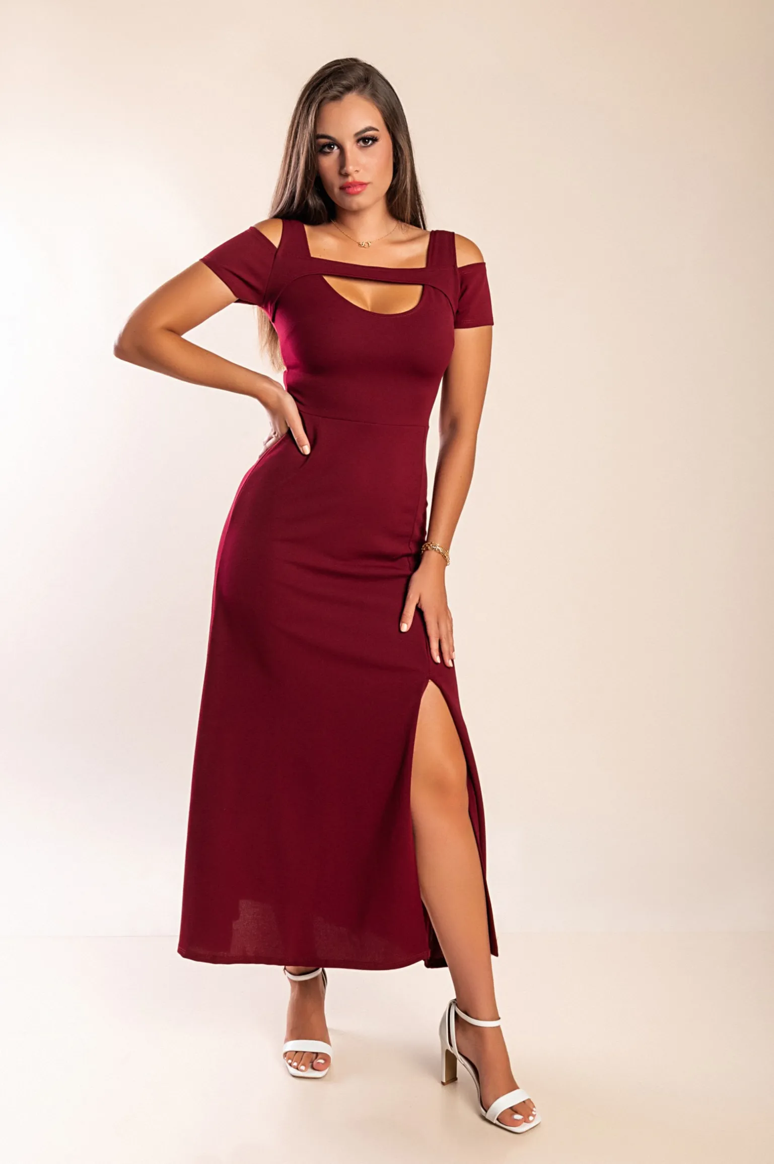VESTITO NESSA, BORDEAUX